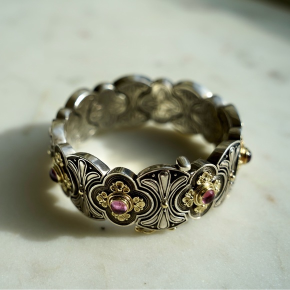 Konstantino Silver and Gold Bracelet with Gemstone Accents - Picture 7 of 10